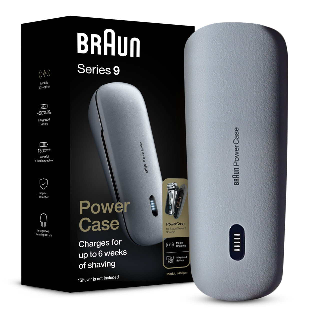 Braun Powercase Compatible with Braun Series 8 and 9 Electric Shavers 9484pc
