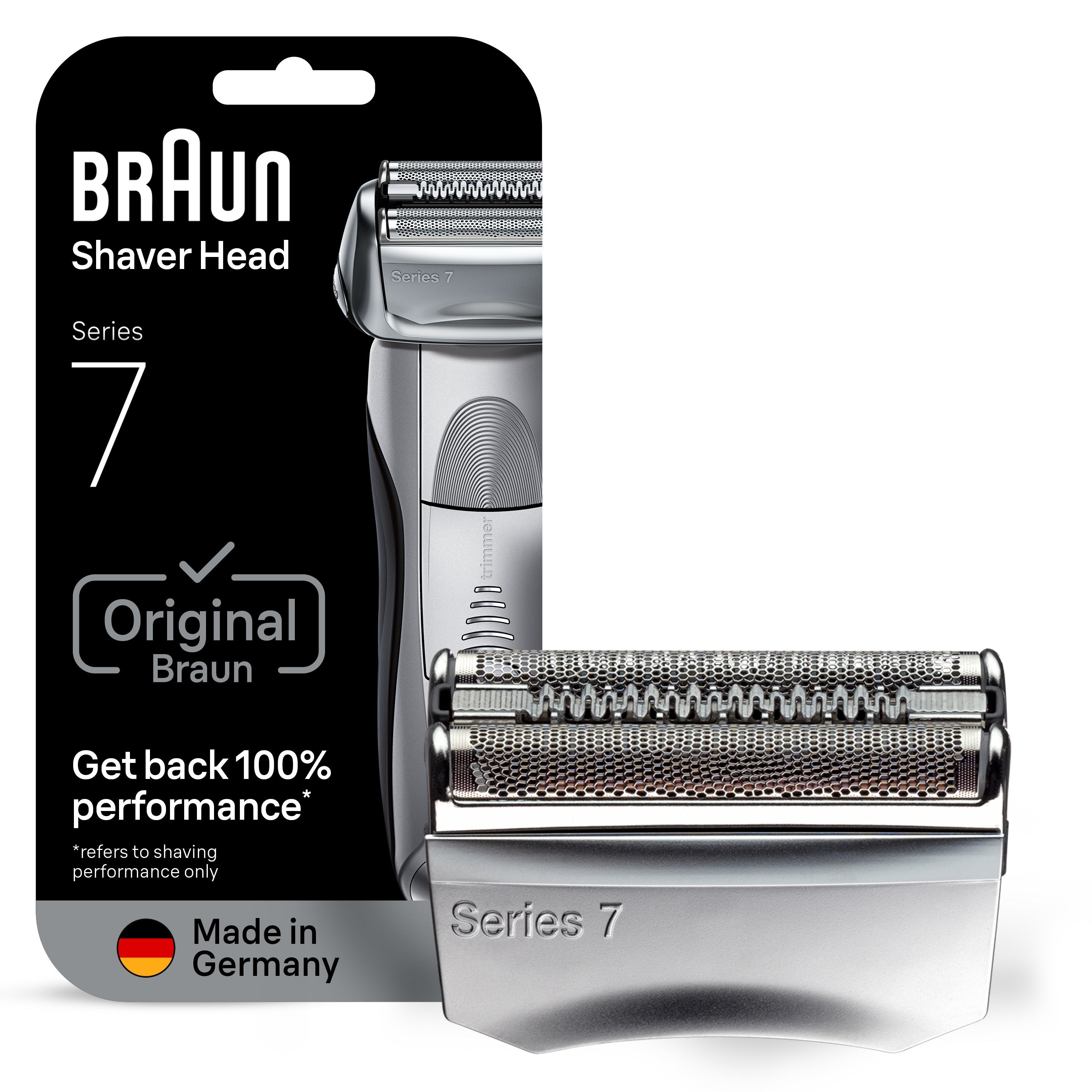 Braun Electric Shaver Head Replacement Part 70s Silver Compatible with Legacy Series 7 Electric Razors for Men