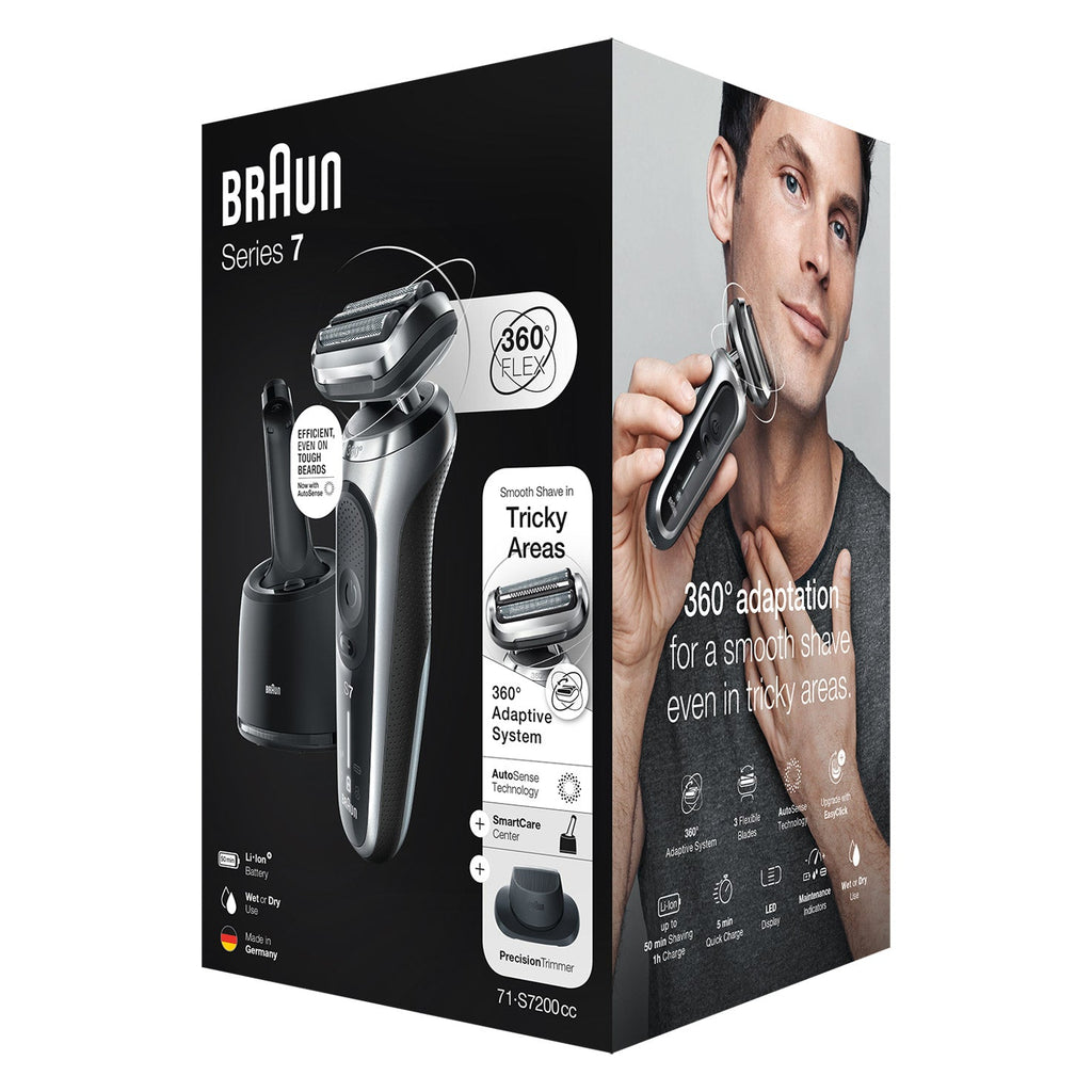 Series 7 Electric Shaver with SmartCare Center Stubbler Trimmer 7185cc